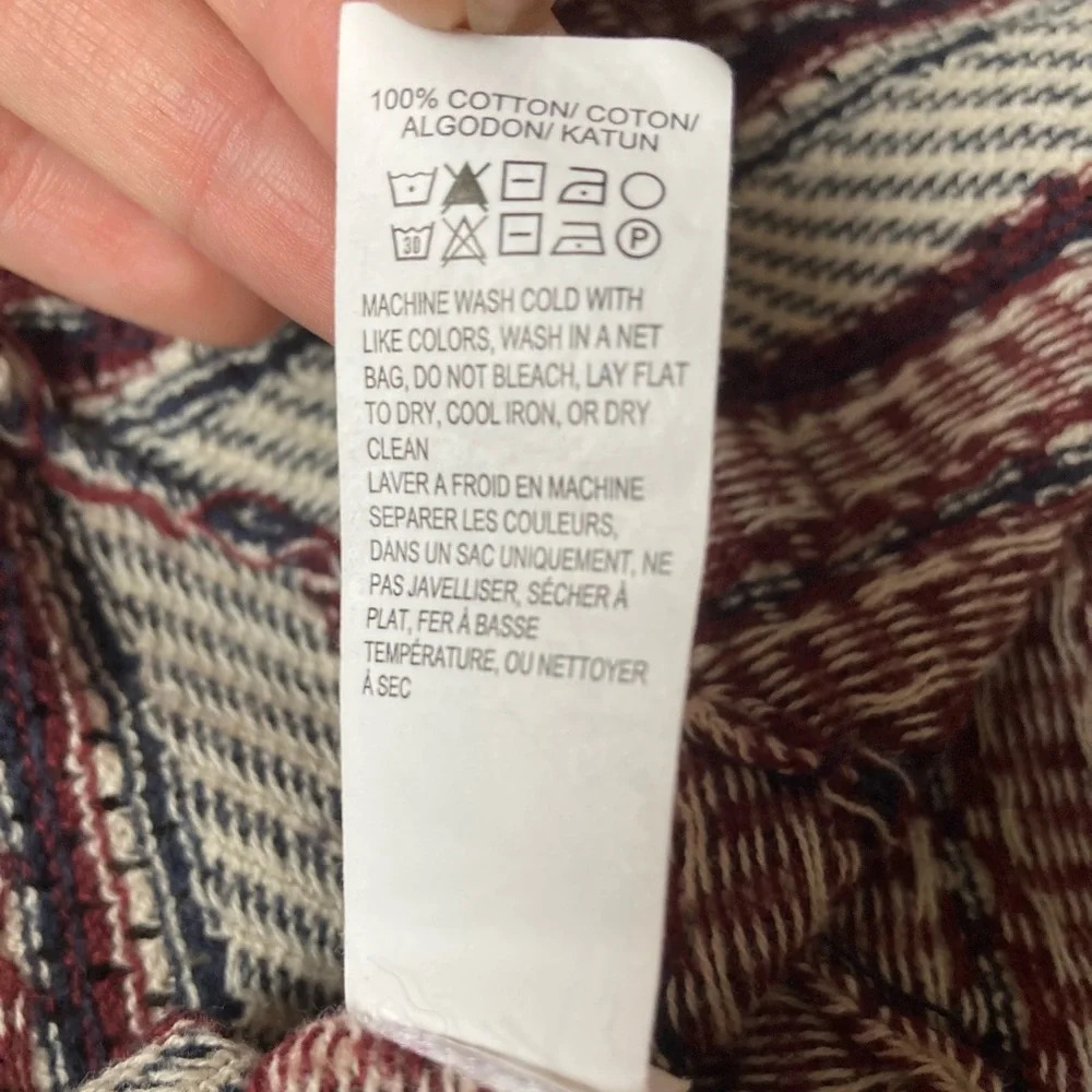 Lucky brand maroon and blue chevron pattern racer back tank top size Small - Picture 3 of 4